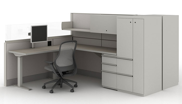 Dividends Horizon 2: Workstations with Series 2 Storage and ReGeneration by Knoll Task Chair