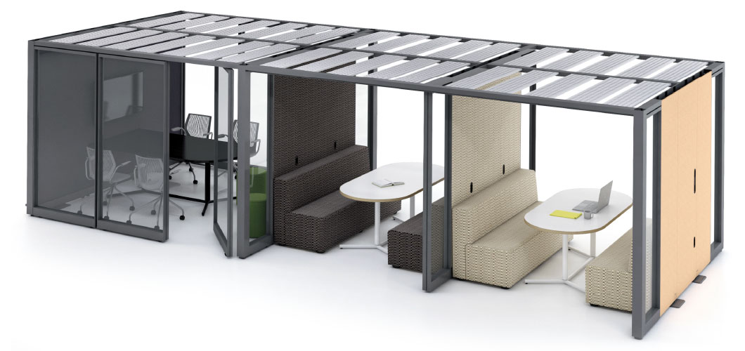 Rockwell Unscripted Creative Wall Freestanding Modular Open Office Wall System by Knoll