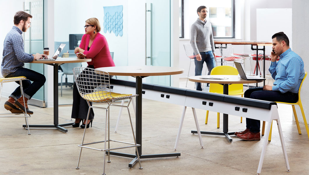 Knoll Shared Spaces Community Space With Horsepower and Bertoia