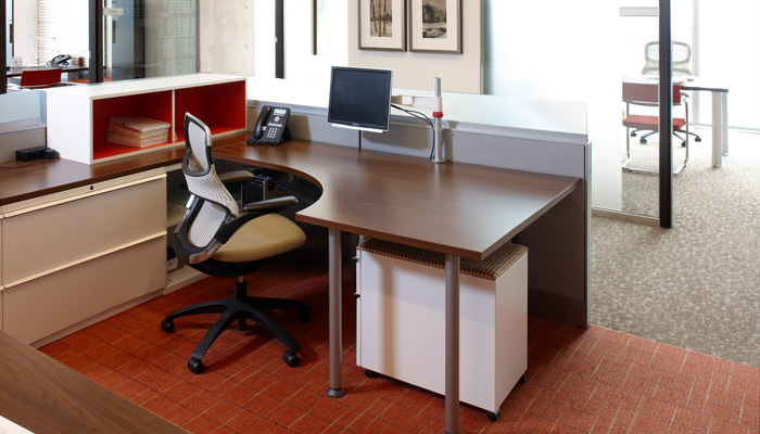 Upstart® Table with Series 2 Storage and Generation by Knoll® Task Chair