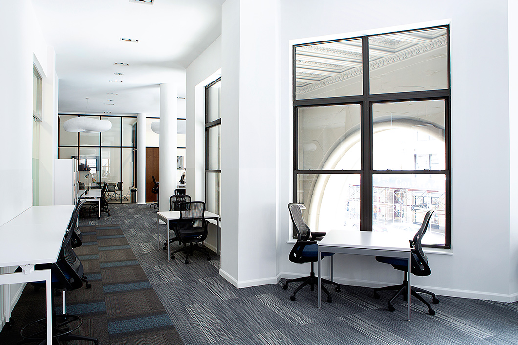 Founder Andrew Raisej felt strongly that well-designed spaces that make workers feel comfortable and valued enhance creativity, collaboration and productivity. | Featured: ReGeneration by Knoll Work and High Task Chairs, Antenna Workspaces Tables